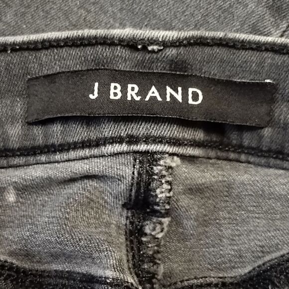 J Brand Gray Splatter Skinny Crop Outsider Jeans Sz 26 - Picture 6 of 10